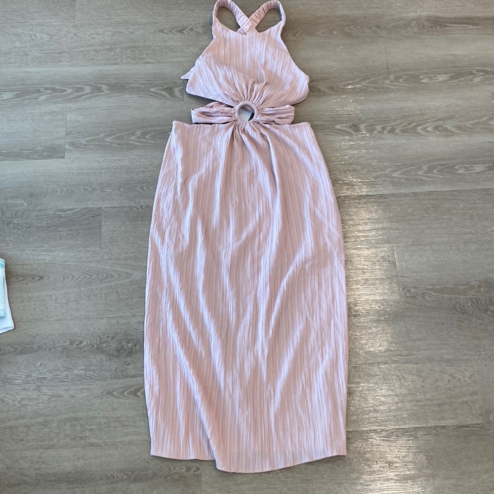 Blush maxi dress